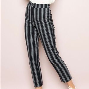 Brandy Melville Black & White Stripe Tilden Pants